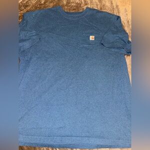 Carhartt Loose Fit Men's Blue Short Sleeve Tee with Pocket